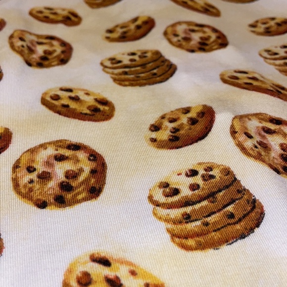 Posh Peanut Chip 12/18 Mnth Ruffle Butt Cap Sleeve Romper Milk and Cookies - Picture 11 of 13